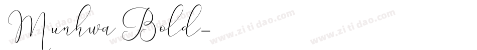 Munhwa Bold字体转换